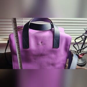 Kate Spade Lavender Tote with Navy Accents - Practically Vintage